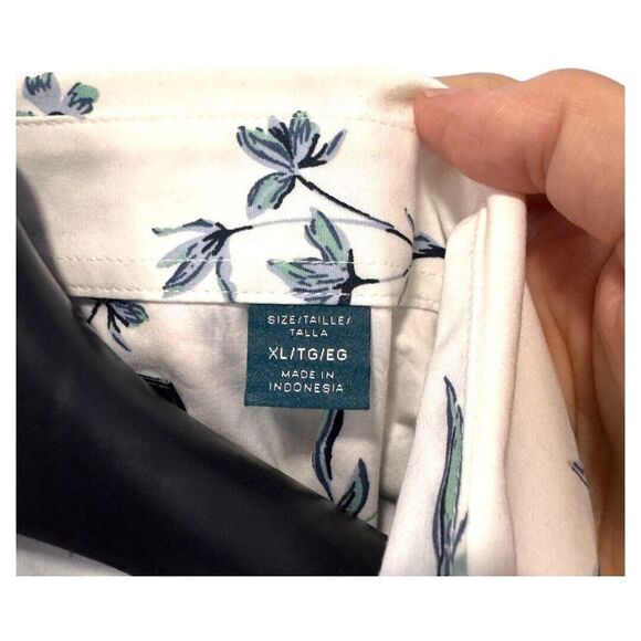Perry Ellis stretch XL button‎ down shirt men's with with floral - Picture 3 of 6